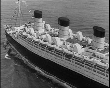 The 'Queen Mary' Sailing on Her Maiden Voyage, 1936. Creator: British Pathe Ltd.