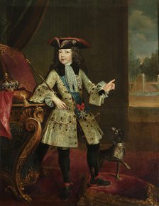 Portrait of the King Louis XV (1710-1774) as Child, c1717. Creator: Justinat, Augustin-Oudart (1663-1743).