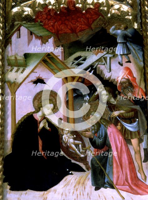  'Adoration of the Shepherds', table of the altarpiece of the Virgin of the Scale. Work documente…