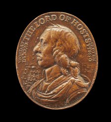 Oliver Cromwell, Commemorating the Victory at the Battle of Dunbar [obverse], 1650. Creator: Thomas Simon.