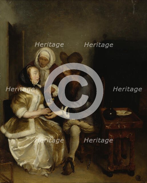 Glass of Lemonade, copy after Gerh. Terborch's painting, 1892. Creator: Helene Schjerfbeck.