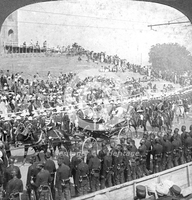 Procession of the Maharajahs, Delhi, India, 1912.Artist: HD Girdwood