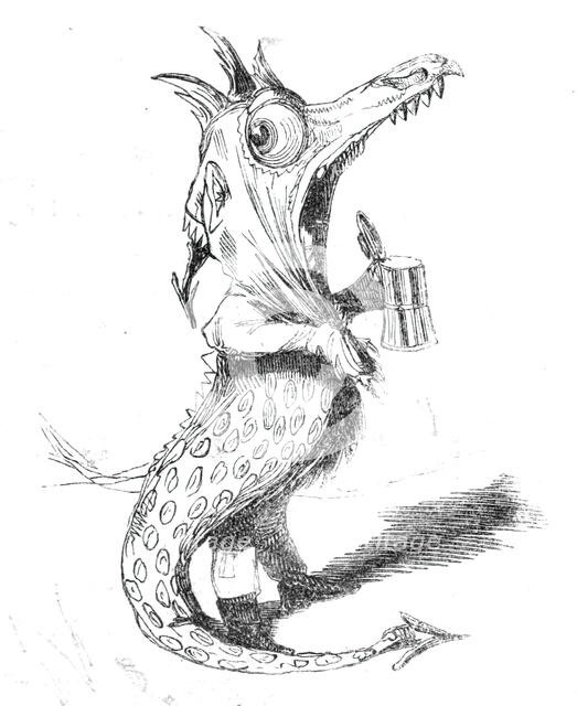 Twelfth Night characters - Nibble'em, the Dragon, 1844.  Creator: Unknown.