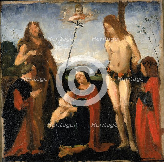 After Boltraffio, "Sacra Conversazione", 1878-1882. Creator: Kenyon Cox.