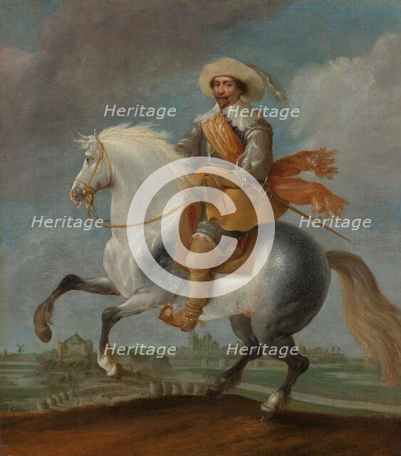 Prince Frederik Hendrik on Horseback outside the Fortifications of 's-Hertogenbosch, 1629, c.1632-c. Creator: Pauwels van Hillegaert I.