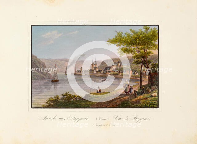 View of Boppard on the Rhine, 1825. Creator: Dielmann, Jakob Fürchtegott (1809-1885).