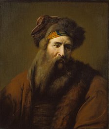 Head of a Bearded Man in Oriental Costume, c1660-1670. Creator: Ary de Vois.