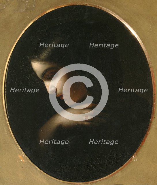 Young Widow, 1850. Artist: Kapkov, Yakov Fyodorovich (1816-1854)