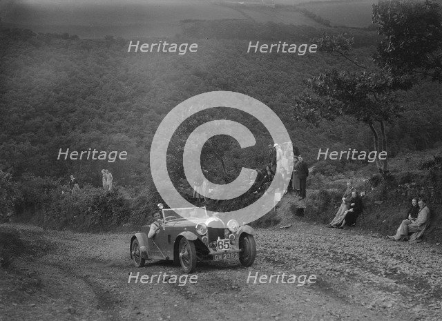 Marendaz special open 2-seater at the Mid Surrey AC Barnstaple Trial, Beggars Roost, Devon, 1934. Artist: Bill Brunell.