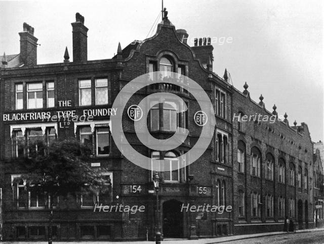 'Progress in Typefounding - The Blackfriars Type Foundry', 1909. Creator: Unknown.