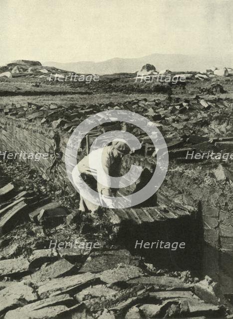 'Cutting Turves', c1948. Creator: Unknown.