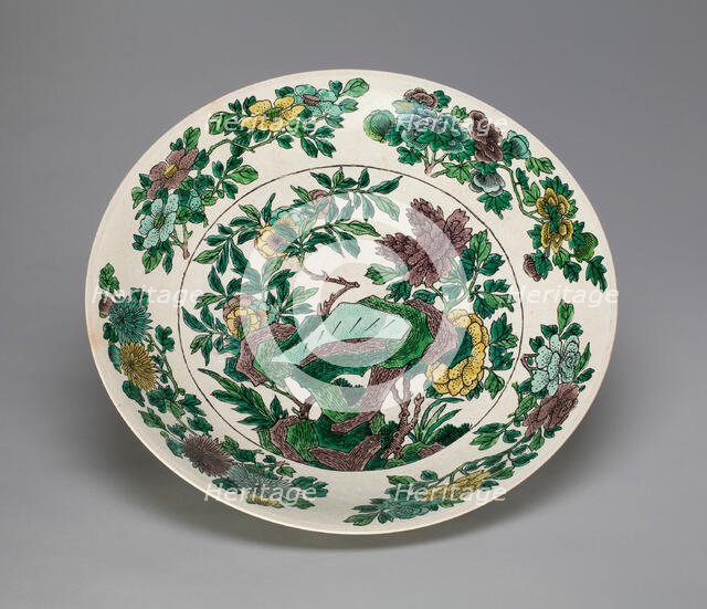 Green and Aubergine-glazed Dish (Susancai), Qing dynasty, Kangxi period (1662-1722). Creator: Unknown.