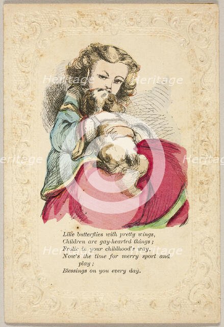 Like Butterflies with Pretty Wings (valentine), 1860/69. Creator: Unknown.