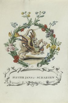 Cartoon of Pieter Jansz. Schaegen, 1710-1720. Creator: Anon.