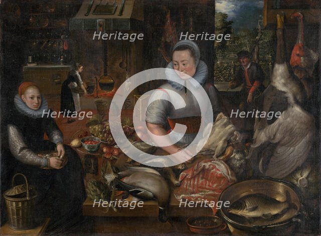 Kitchen Still Life, 1607. Creator: IF Monogramista.