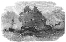 Collision in the English Channel, between the Steamer "Mangerton" and "The Josephine Willis", 1856.  Creator: Unknown.