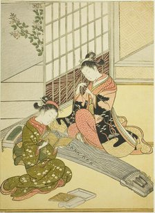 Descending Geese of the Koto Bridges (Kotoji no rakugan), from the series "Eight Views..., c. 1766. Creator: Suzuki Harunobu.