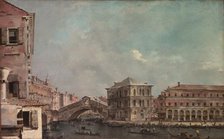 The Grand Canal above the Rialto, late 1760s. Creator: Francesco Guardi.