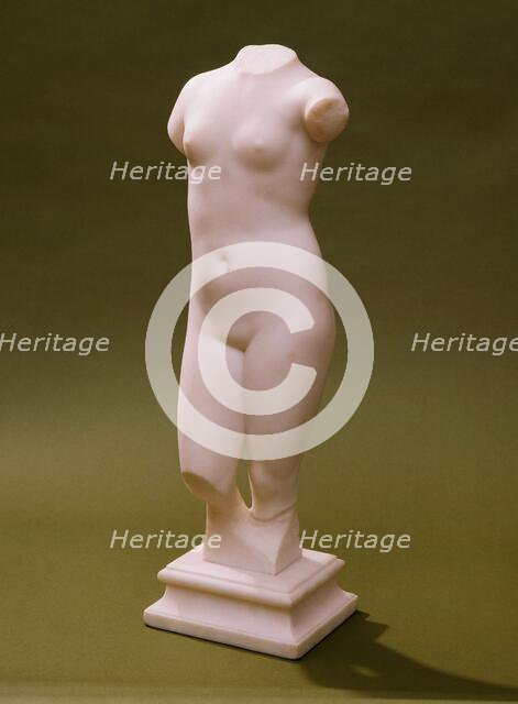 Female Nude Torso, 1890. Creator: Alphonse Legros.