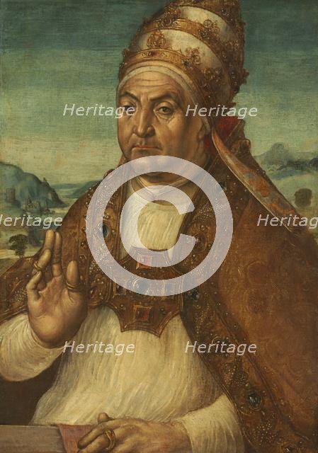 Portrait of Pope Sixtus IV della Rovere, early 1500s. Creator: Pedro Berruguete (Castilian, c. 1504), attributed to.