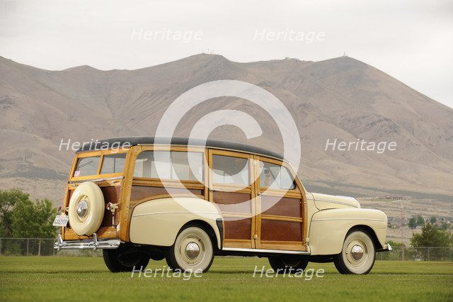 Ford woodie station wagon 1946. Artist: Simon Clay.