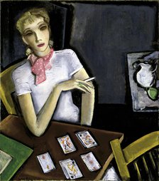 Girl with Cards, 1933. Creator: Lucius Kutchin.