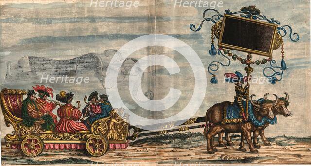 Music, shawms, trombones crumhorns (The Triumphal Procession of the Emperor Maximilian I), 1517-1518 Creator: Burgkmair, Hans, the Elder (1473-1531).