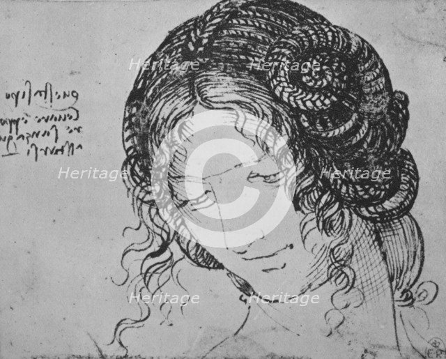 'Study of a Woman's Braided Hair', c1480 (1945). Artist: Leonardo da Vinci.
