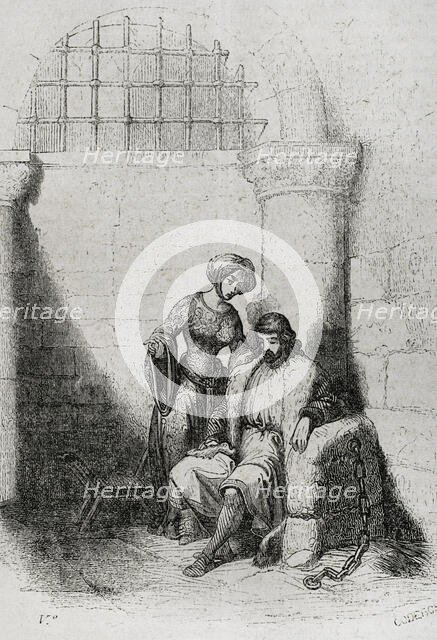 Imprisonment of Fernando González, 10th century, (1852).  Creator: Coderch.