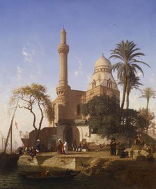 Landscape with Mosque, 19th century. Creator: Prosper Georges Antoine Marilhat.