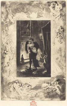 Les Adieux (The Parting), 1879/1880. Creator: Felix Hilaire Buhot.