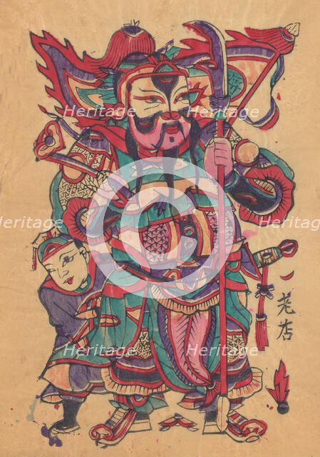 One hundred thirty-five woodblock prints including New Year's pictures (nianh..., 19th-20th century. Creator: Unknown.
