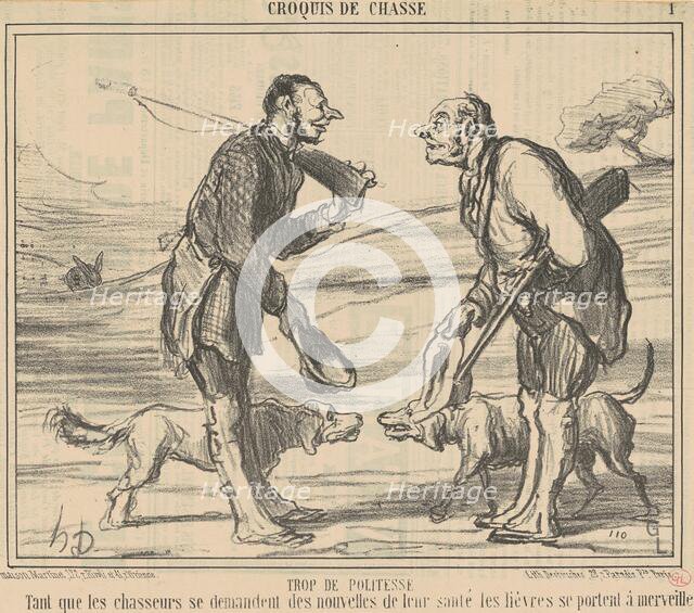 Trop de politesse, 19th century. Creator: Honore Daumier.