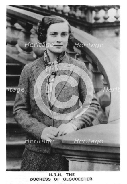 'HRH The Duchess of Gloucester' (1901-2004), 1937. Artist: Unknown.