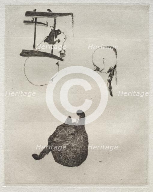 The Cats, 1868-1869. Creator: Edouard Manet (French, 1832-1883).