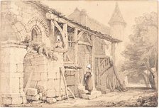 Scene at Jumièges, 1820/1830. Creator: Samuel Prout.