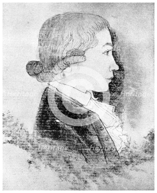 Friedrich Holderlin, German poet, 19th century (1956). Artist: Unknown