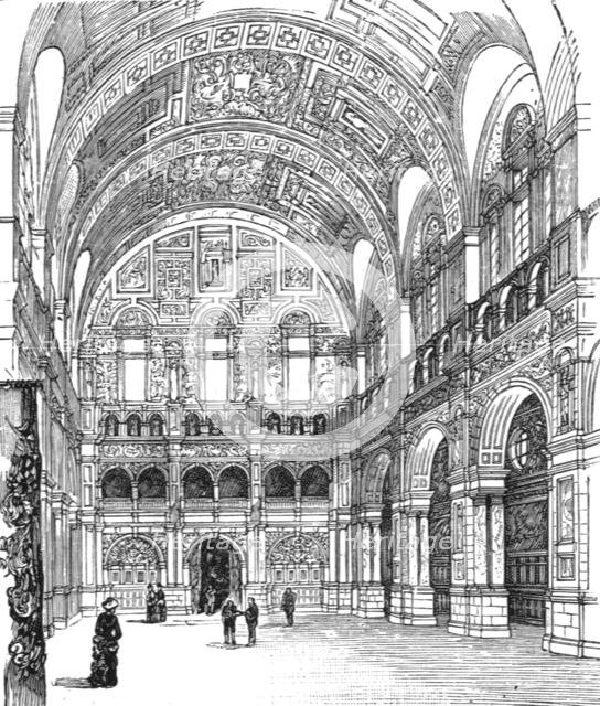 ''The Imperial Institute of the United Kingdom , The Colonies, and India; The Reception Hall', 1890. Creator: Unknown.