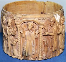 Pyxis with the martyrdom of St Menas of Alexandria, 6th century. Artist: Unknown
