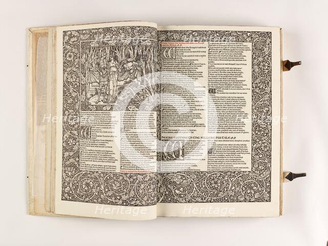The Kelmscott Chaucer - The Works of Geoffrey Chaucer Now Newly Imprinted, 1896. Creator: Sir Edward Coley Burne-Jones.