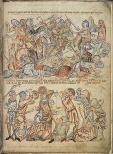 Peers and commoners fighting, c1320-1330. Creator: Unknown.