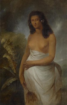 Poedua [Poetua], daughter of Oreo, chief of Ulaietea, one of the Society Isles, 1785. Creator: John Webber.