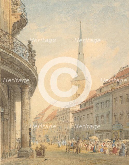 View of Berlin with the Ephraim Palais at Left, 1847. Creator: Johann Philipp Eduard Gärtner.