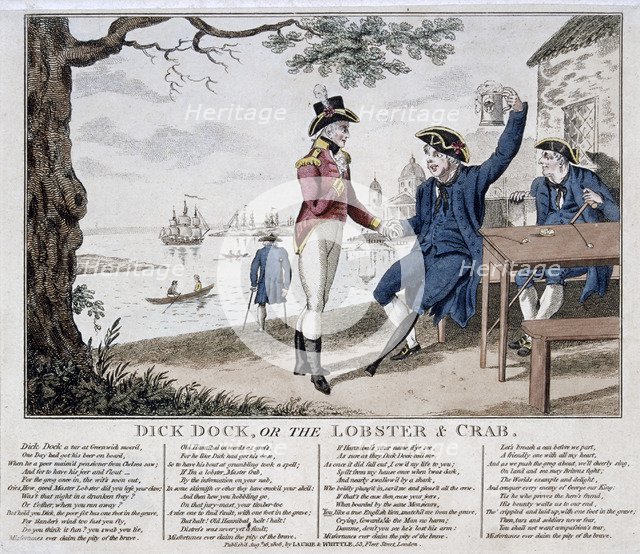 'Dick Dock, or the Lobster and Crab', 1806.                      Artist: Anon