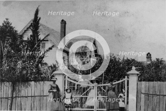 Entrance to old Cumbooquepa, the residence of Thomas Blacket Stephens, South Brisbane, c1873. Creator: William Boag.