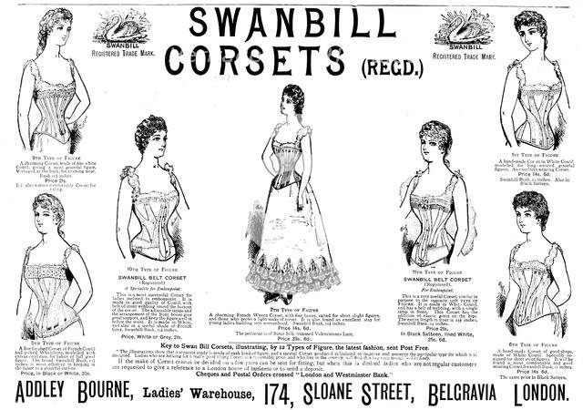 ''Swanbill Corsets', 1890. Creator: Unknown.