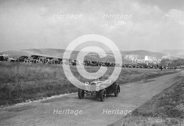 HRG of W Boddy competing at the Bugatti Owners Club Lewes Speed Trials, Sussex, 1937. Artist: Bill Brunell.