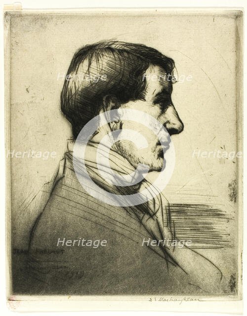 Drypoint Number Four: Portrait, 1909. Creator: Donald Shaw MacLaughlan.