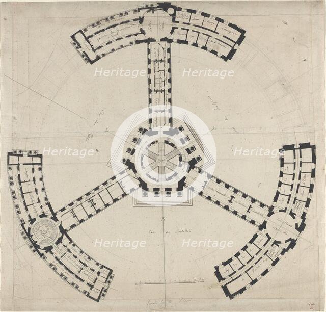 Ground Plan for an Academy of the Fine Arts, 1750/1790. Creator: Unknown.