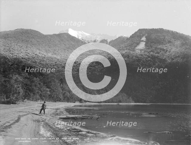 Safe or Happy Cove, head of Lake Te Anau, 1889. Creator: Burton Brothers.